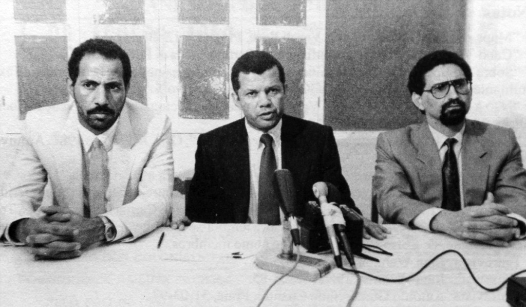 Eurico Monteiro, Carlos Veiga e Jorge Carlos Fonseca, Praia, 1991